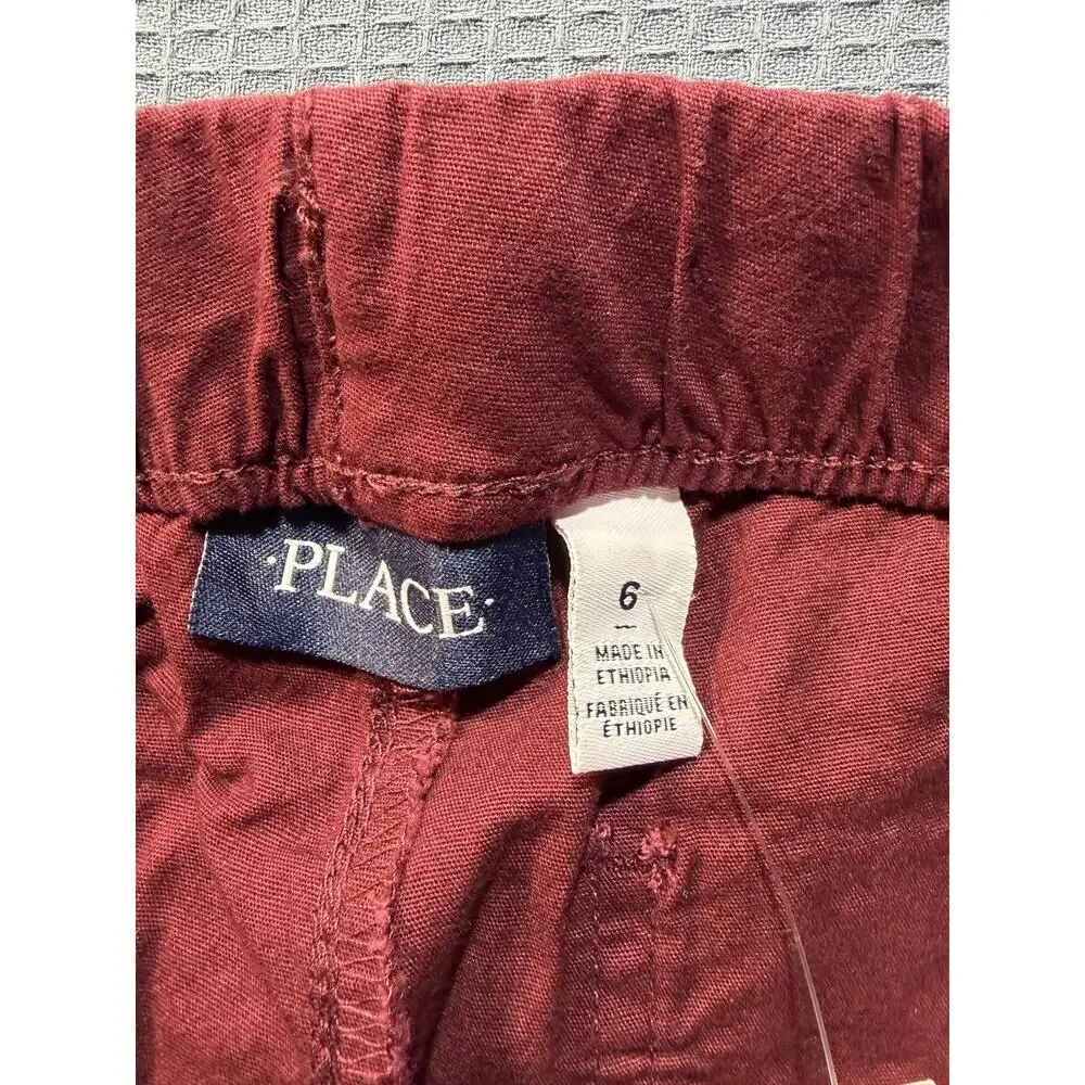 The Children's Place Stretch Fabric Pants Boys Sz‎ 6 Red Brand New